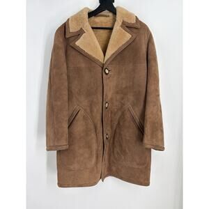 Vintage Brooks Brothers Shearling Fur Coat Mens Size 36 Long Winter Heritage